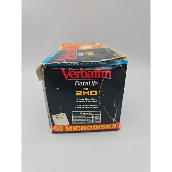 Verbatim Data Life IBM Formatted MF 2HD 3.5 Floppy Disks Microdisks Open Box 23 - Picture 3 of 5